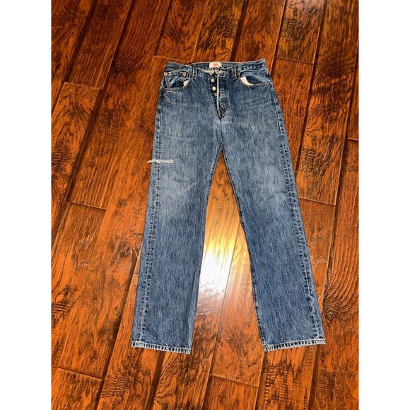 Vintage Levi's 501 XX Button Fly Denim WPL 423 W33 L34 Blue Unisex Mens - Picture 1 of 5